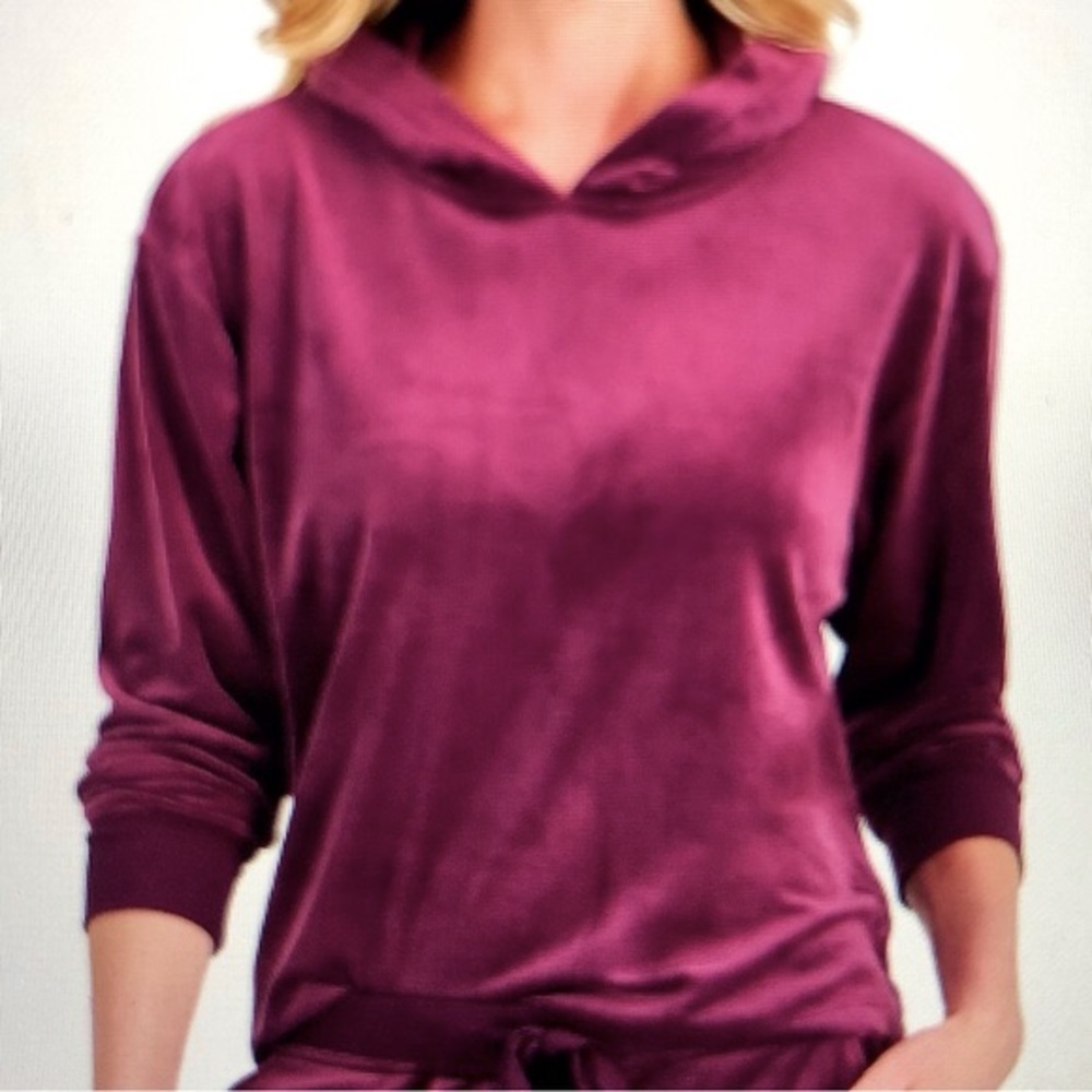 Alfani Velvet Pullover Hoodie Purple XS NWT - Picture 12 of 12